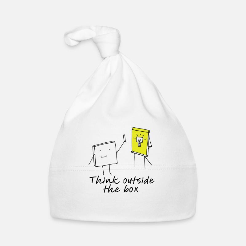 Think outside the box - Baby Bio-Mütze - Weiß