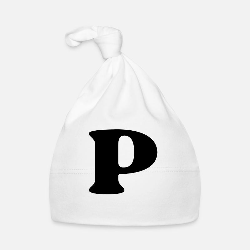 Lettre p Bonnet bio Bébé