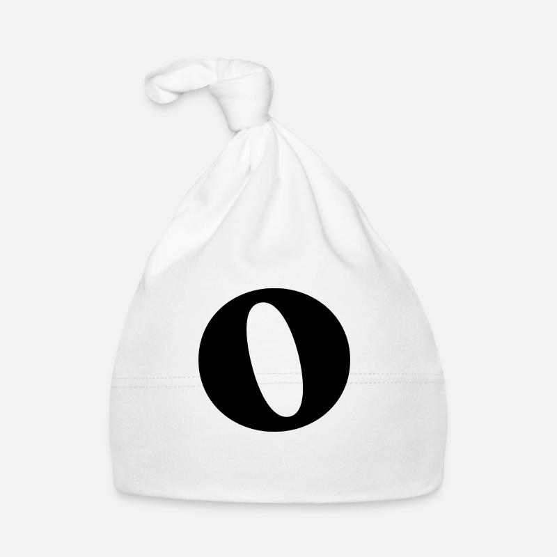 Buchstabe o - Baby Bio-Mütze - Weiß