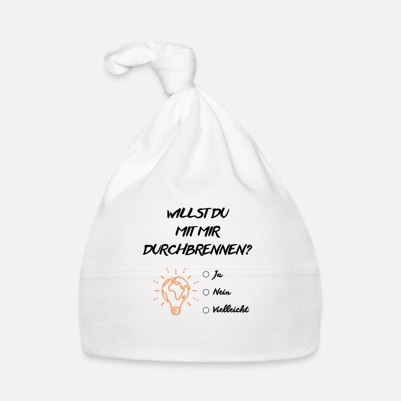 Willst du mit mir durchbrennen Baby Bio-Mütze