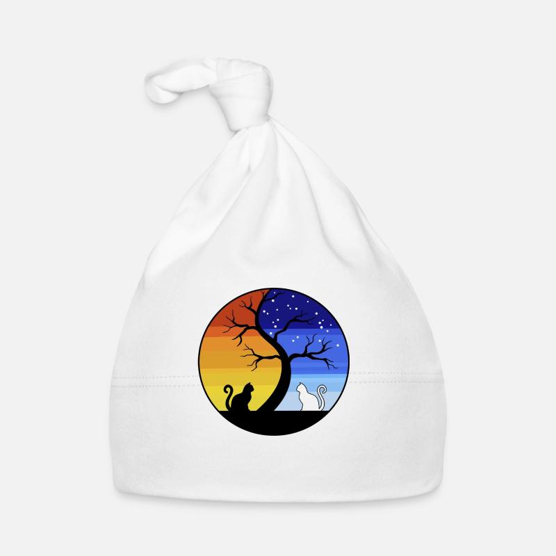 KATZE YING YANG Baby Bio-Mütze