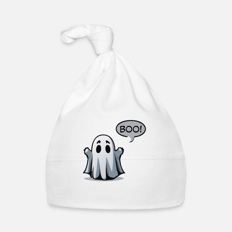 Spooky Ghostly Boo! - Gruseliges Geist Design Baby Bio-Mütze