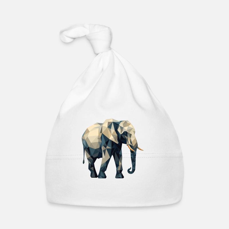 Elephant Origami Style Organic Baby Cap