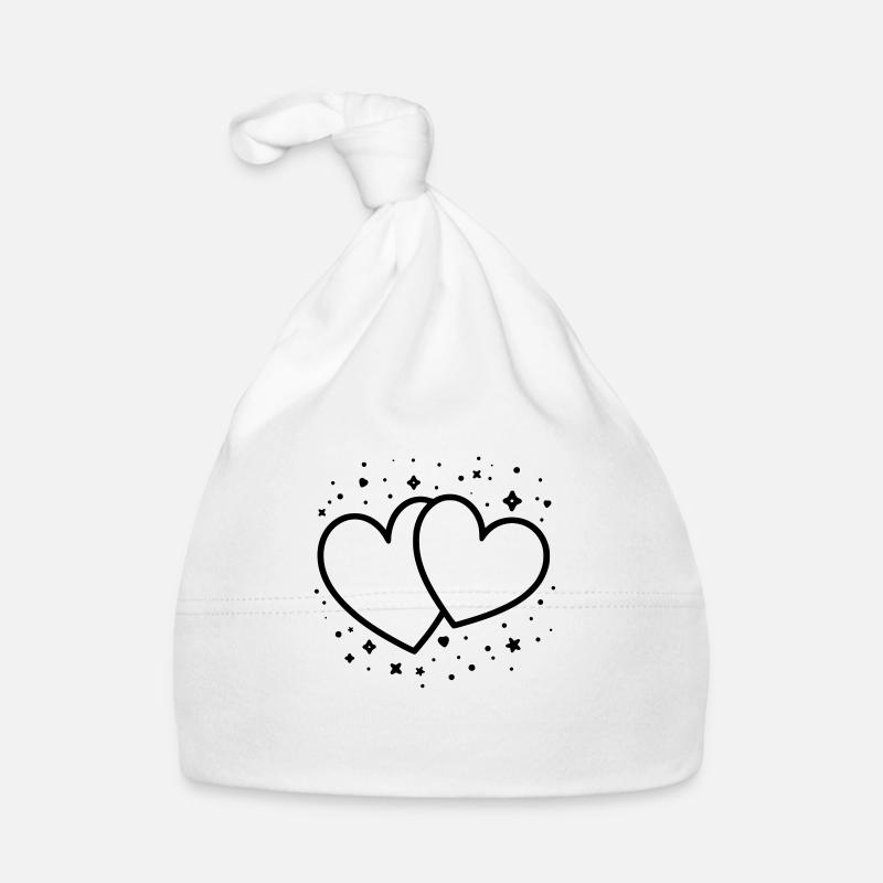 Cuori glitterati Cappellino ecologico per neonato