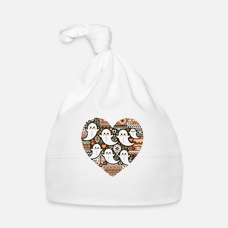 Boho Ghost Heart T-Shirt Baby Bio-Mütze