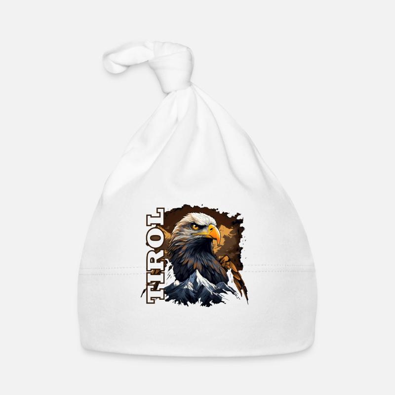 Tirol Design with Tyrolean Eagle & Mountain Organic Baby Cap