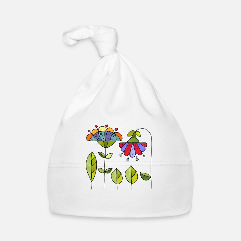 Blumen Baby Bio-Mütze