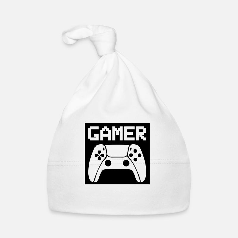 gamer controller - Baby Bio-Mütze - Weiß
