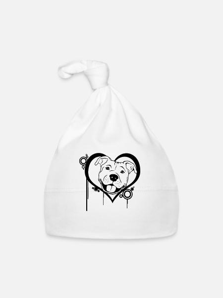 Staffordshire in the heart - Organic Baby Cap - white - Front