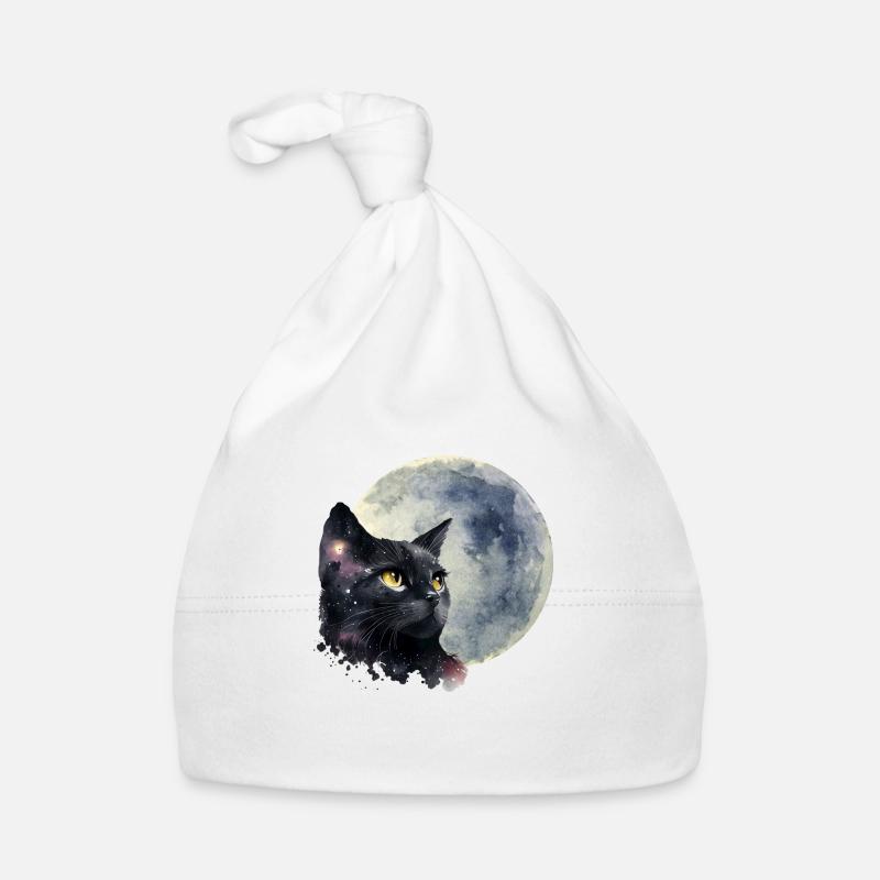 Chat de la lune Bonnet bio Bébé