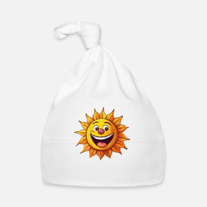 Soleil rieur avec le visage Bonnet bio Bébé