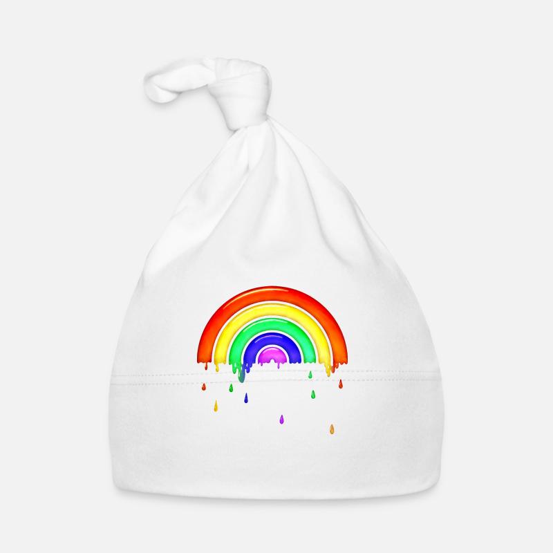 Gläserner retro Regenbogen Baby Bio-Mütze