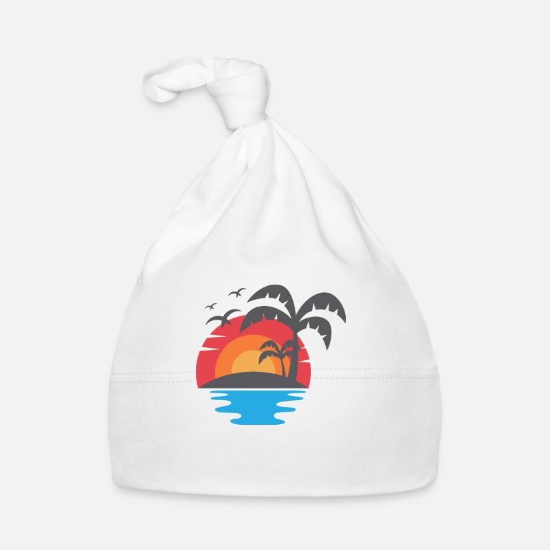 Palmier été plages Bonnet bio Bébé
