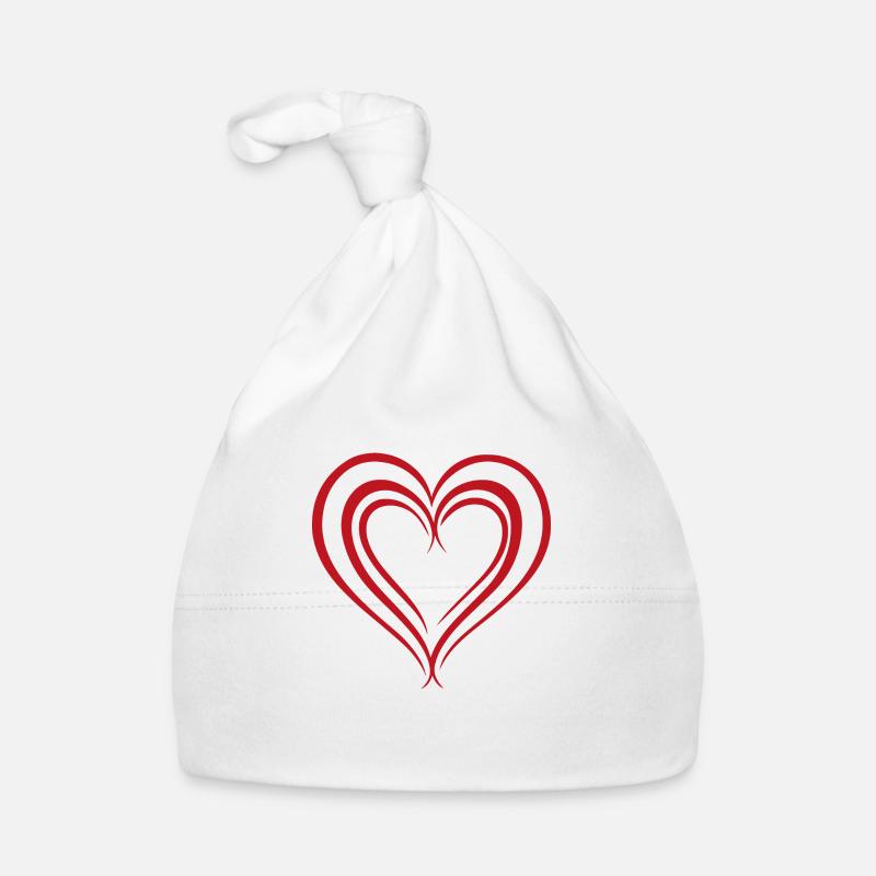 Coeur, Amour, Saint Valentin, Symbole Bonnet bio Bébé