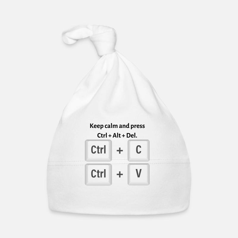 Keep calm and press Ctrl Alt Del Baby Bio-Mütze