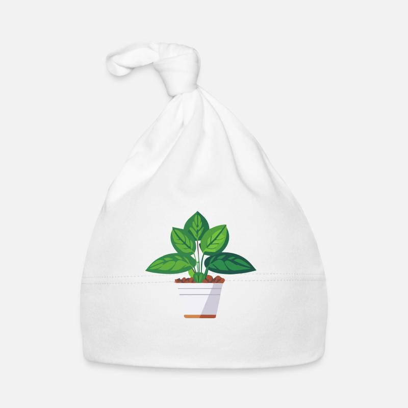 Planter des feuilles vertes en pot Bonnet bio Bébé