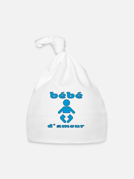 Bébé d'amour - Bonnet bio Bébé - blanc - Devant