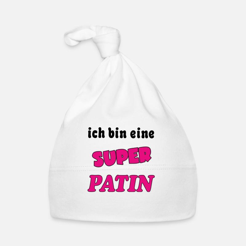 Ich bin eine Super PATIN MARRAINE Bonnet bio Bébé