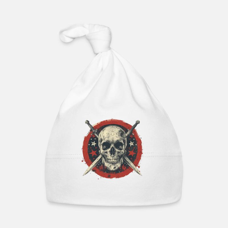 Totenkopf Schwerter Skull Baby Bio-Mütze