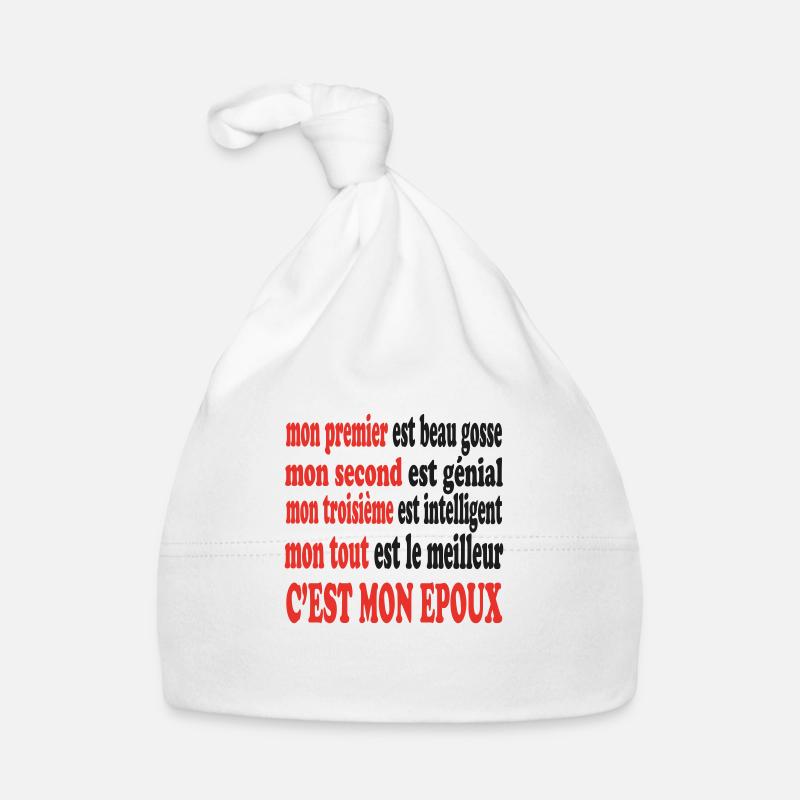 Mon EPOUX est beau Bonnet bio Bébé
