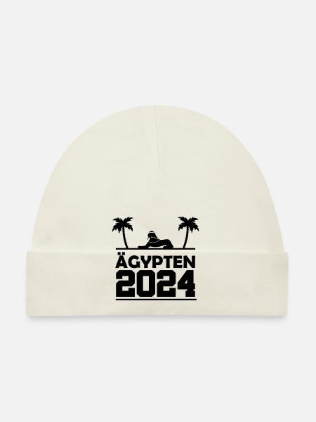 ägypten 2024 - Baby Bio-Mütze - Weiß - Vorne