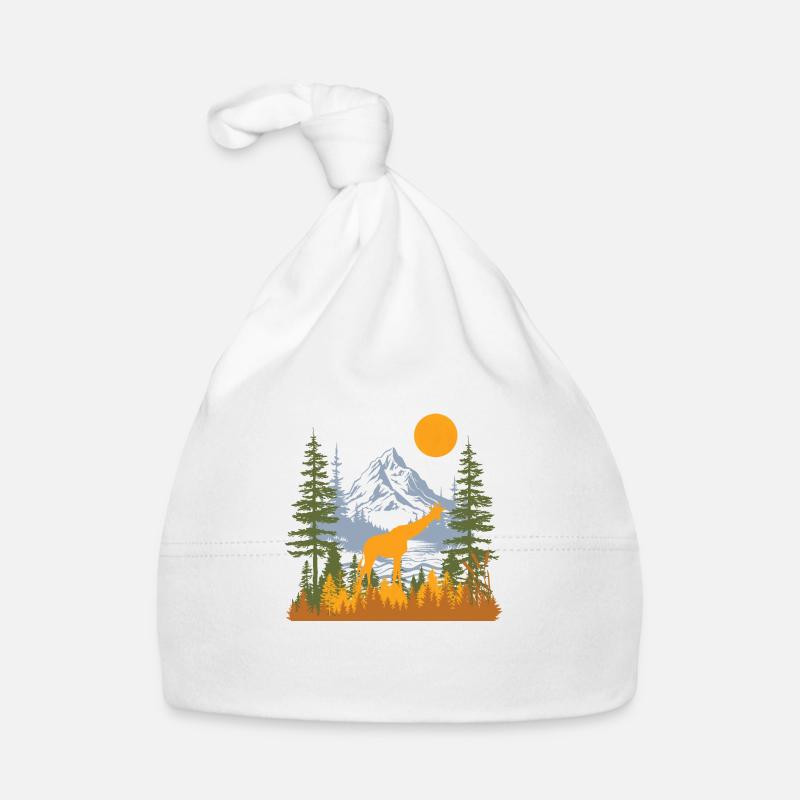 Giraffe Mountain Majesty Organic Baby Cap