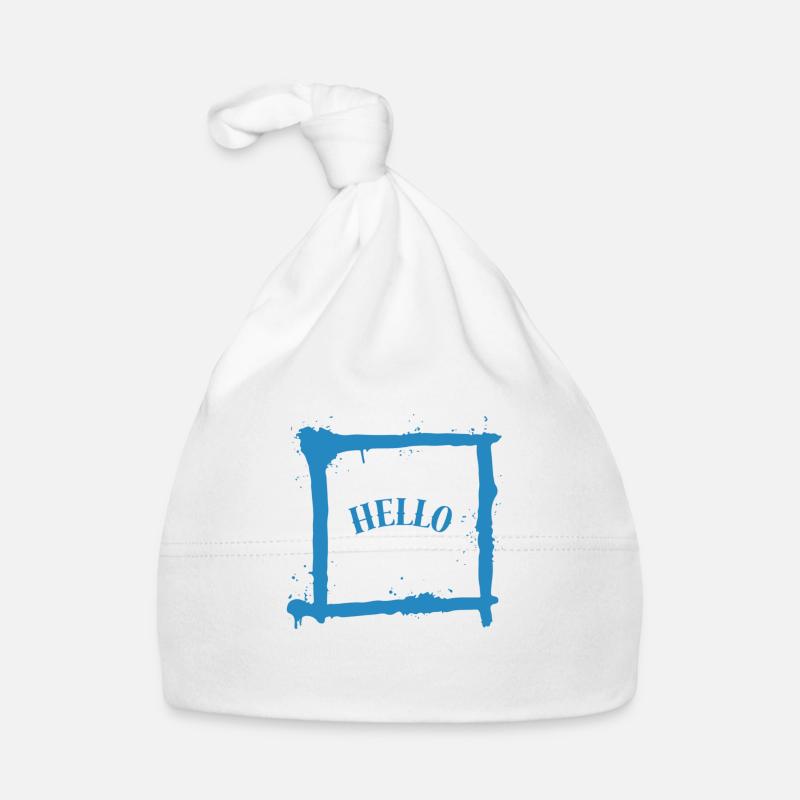 Minimalistischer Gruß Baby Bio-Mütze