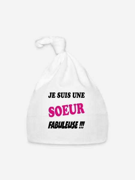 FRERE SOEUR BROTHER SISTER - Organic Baby Cap - white - Front