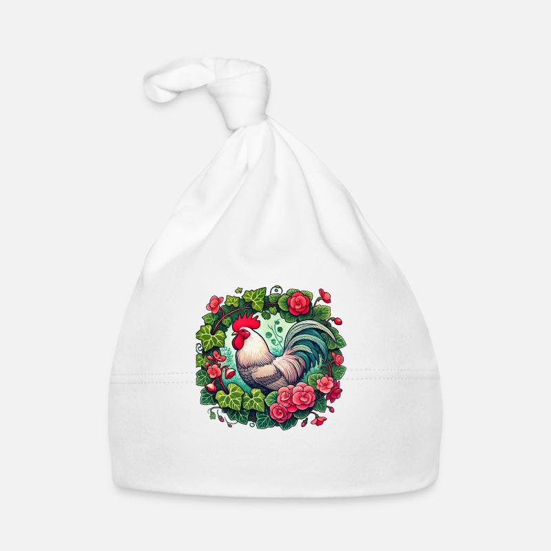 Rooster Organic Baby Cap