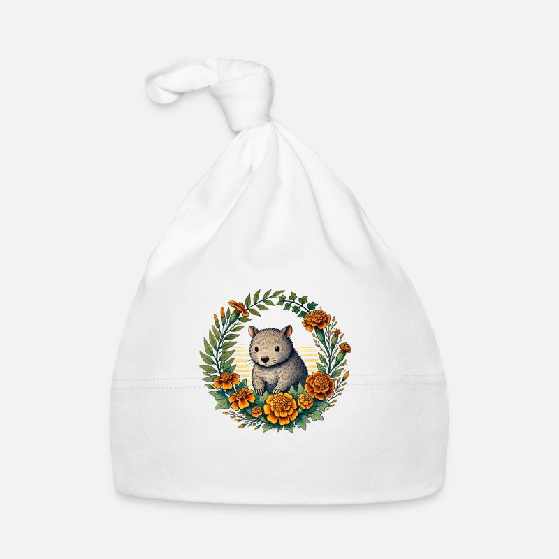 Ringelblume Wombat Baby Bio-Mütze