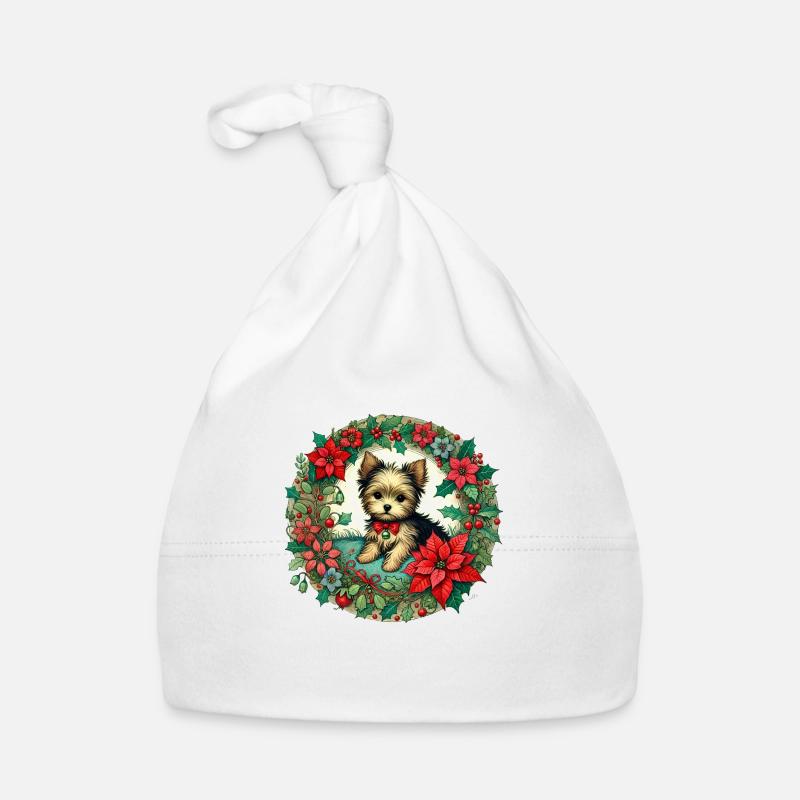 Yorkie de Noël Bonnet bio Bébé