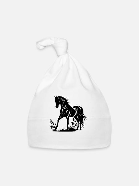 Cowboy Funny Cowboy Hat Wild Western Rodeo Texas - Organic Baby Cap - white - Front
