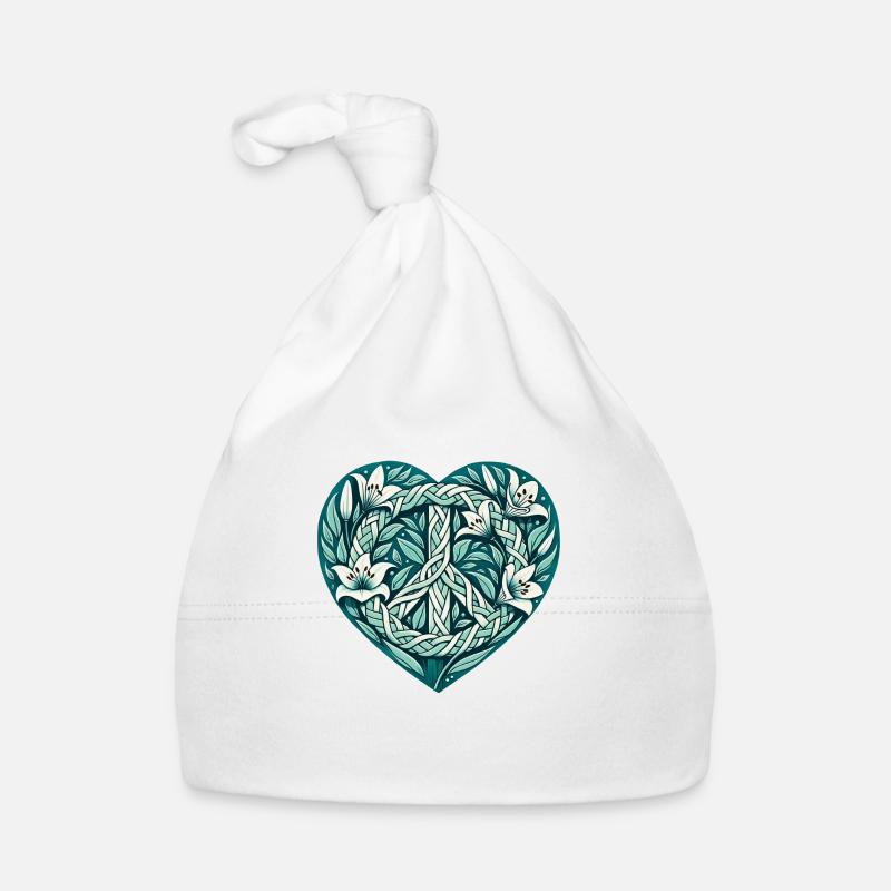 Peace Sign Organic Baby Cap