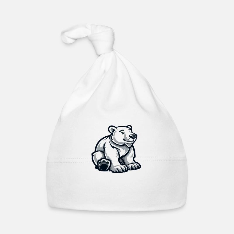 polar bear Organic Baby Cap