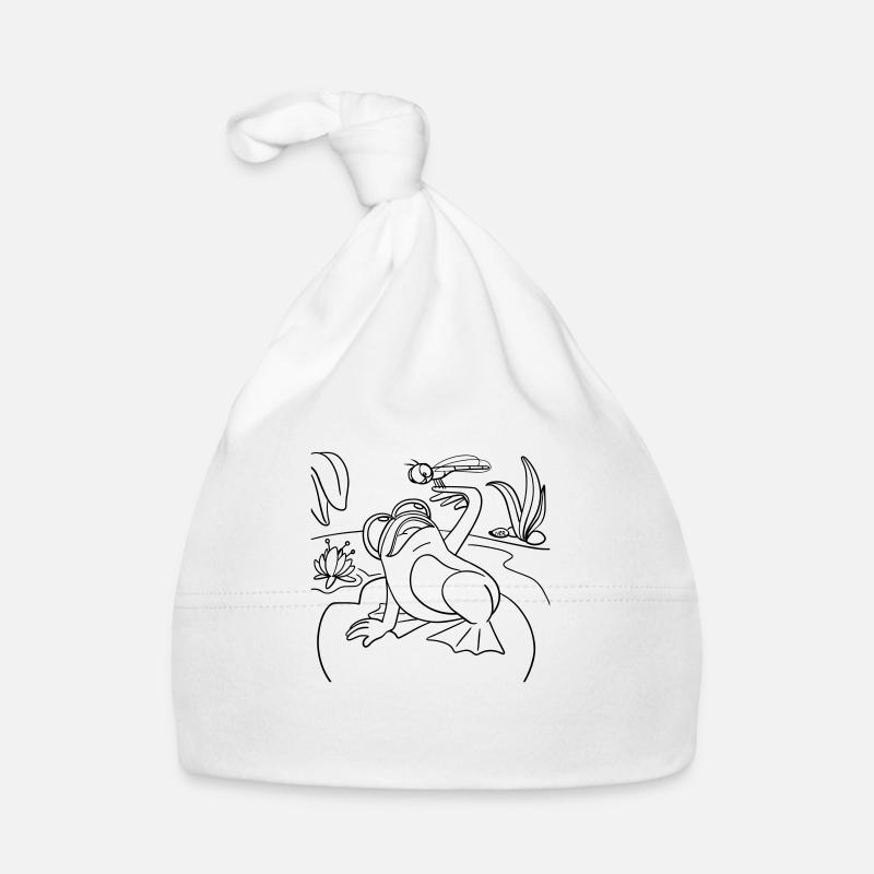 Der Frosch und die Libelle: Ein Ausmalbild Baby Bio-Mütze