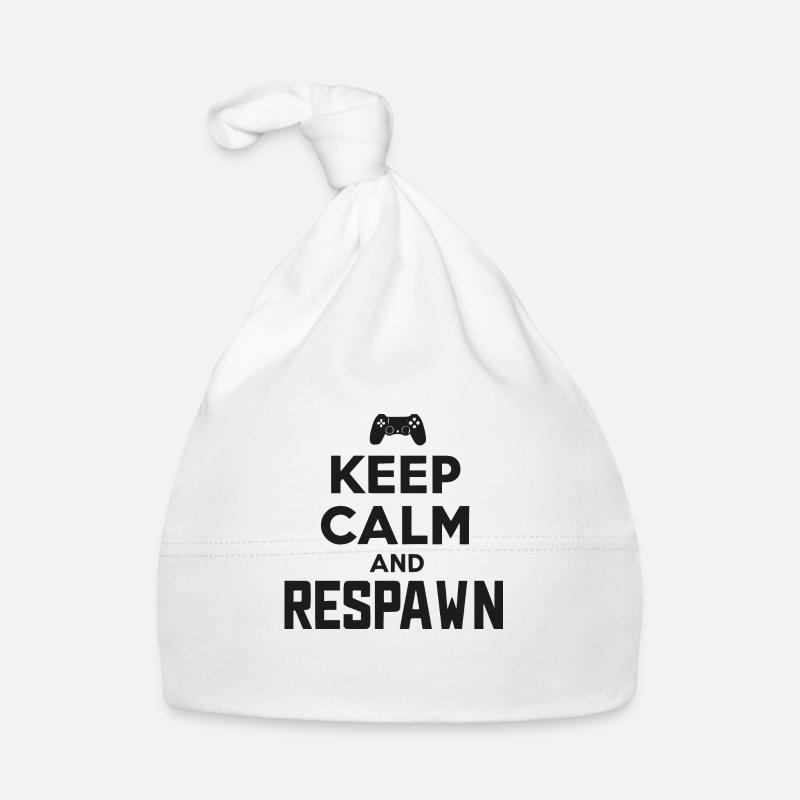 Keep Calm and Respawn Organic Baby Cap