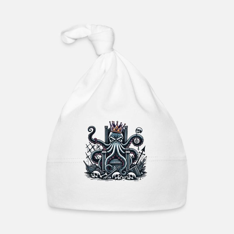 Kraken King on the Throne Organic Baby Cap