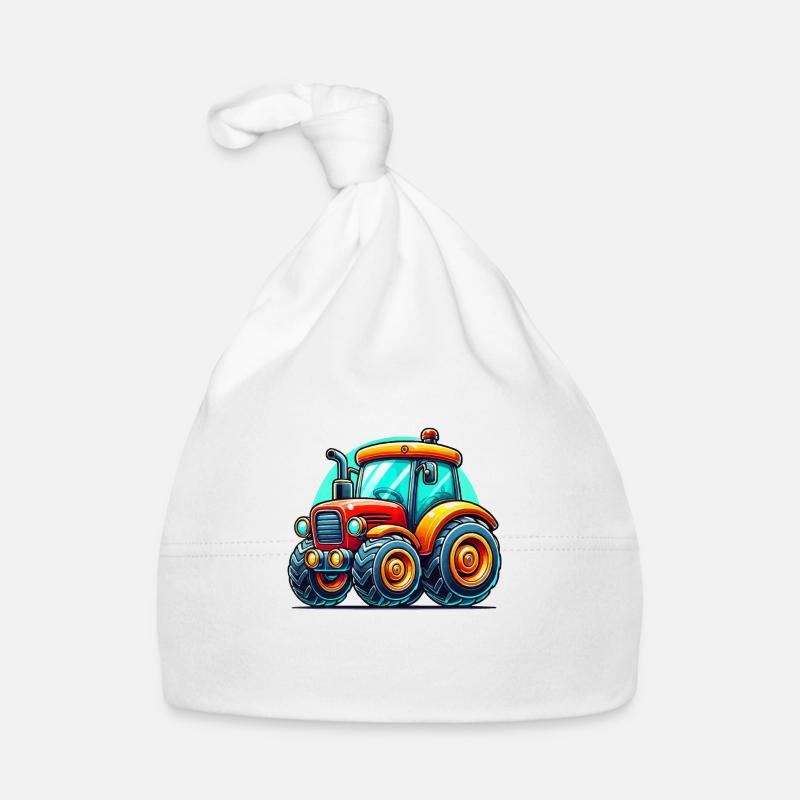 Tractor Organic Baby Cap