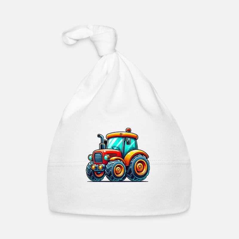 Tractor Organic Baby Cap