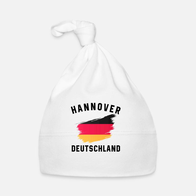 Germany Flag - Creative Brush Stroke Design - Organic Baby Cap - white