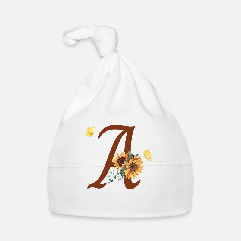 Lettre a tournesol papillon Bonnet bio Bébé
