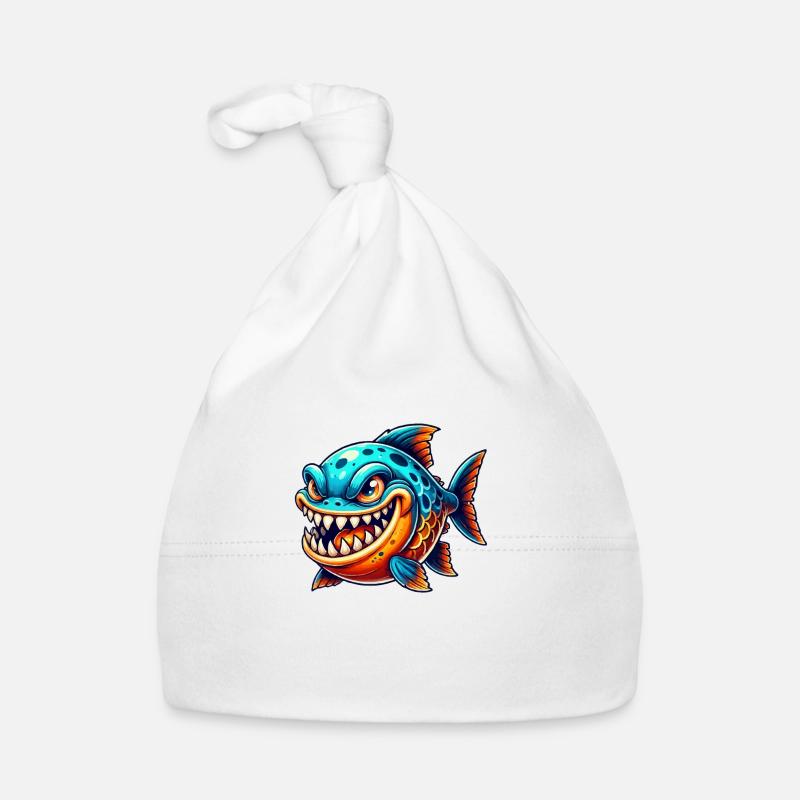 piranha comic fisch Baby Bio-Mütze
