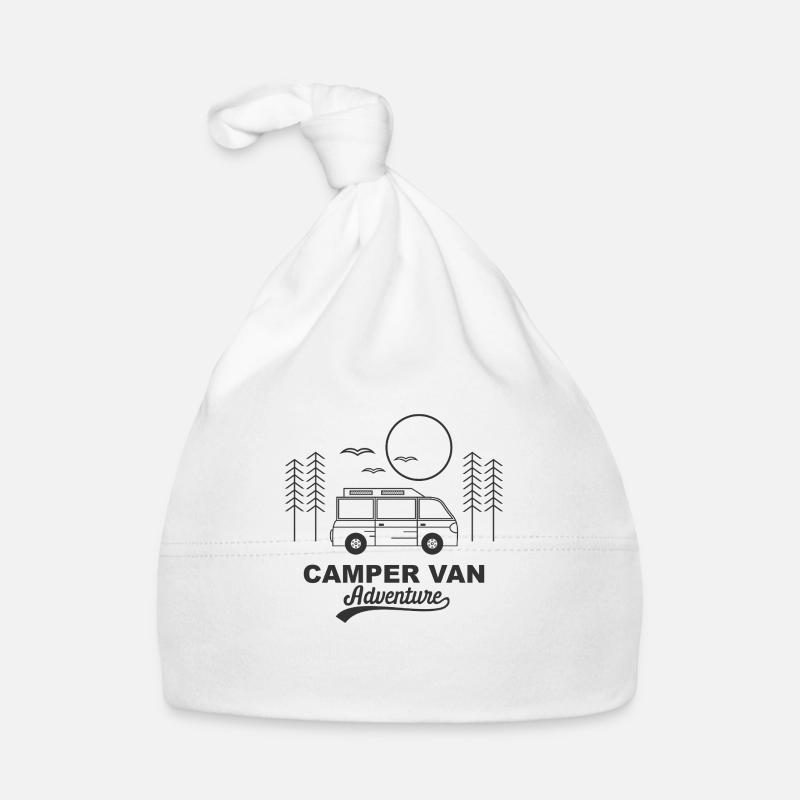 Conception de logo d’aventure en camping-car Bonnet bio Bébé