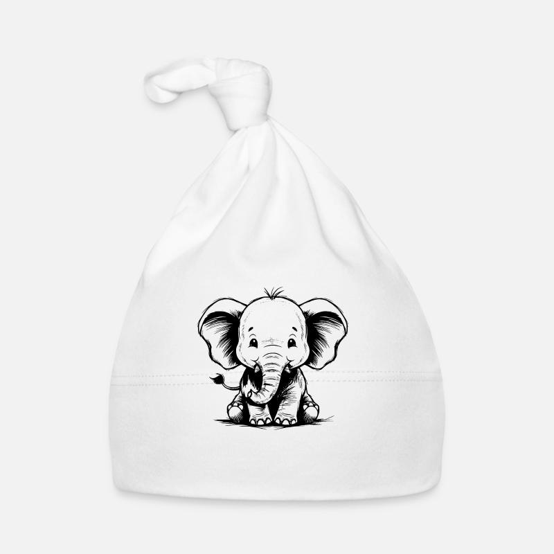 Cute Elephant Organic Baby Cap