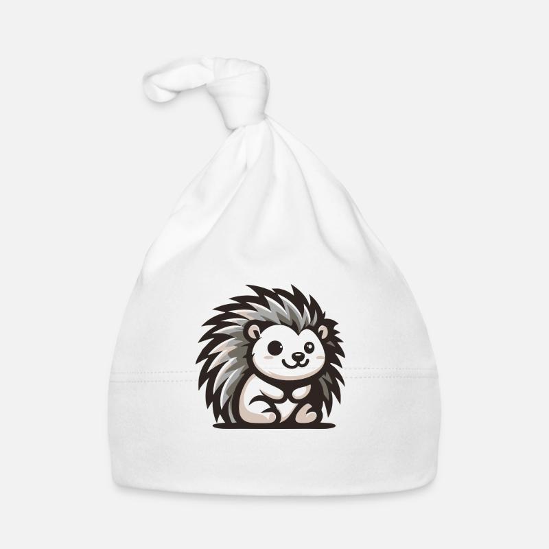 Fourrure grise et blanche du hérisson Bonnet bio Bébé