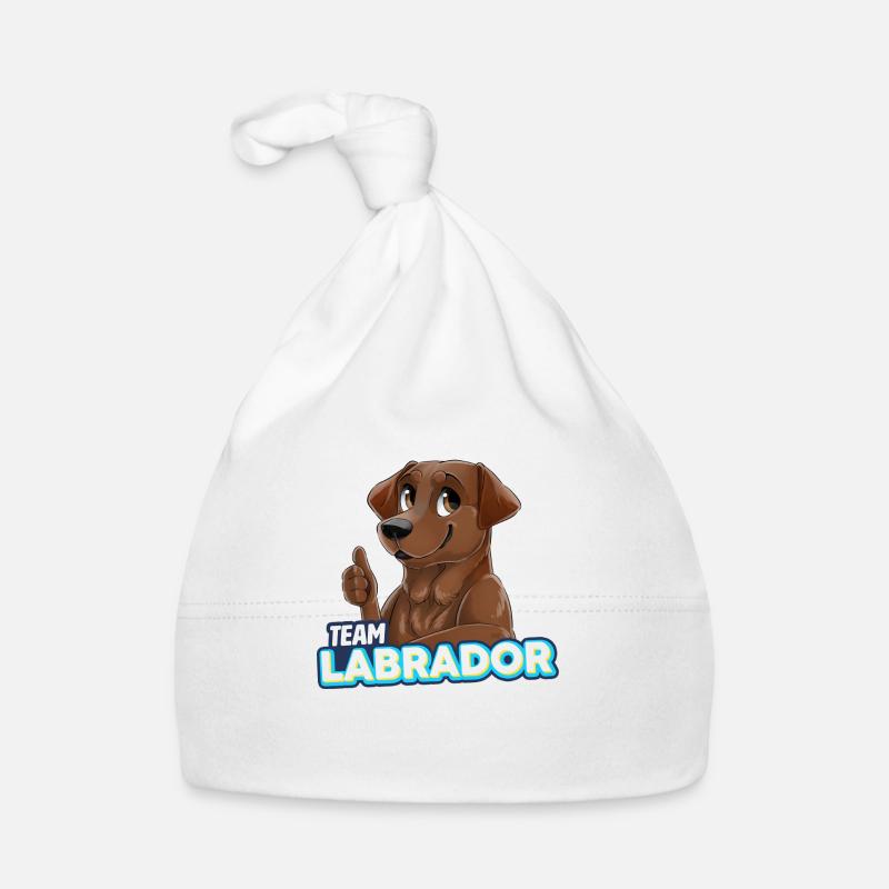 TEAM Labrador - Schokolade Baby Bio-Mütze