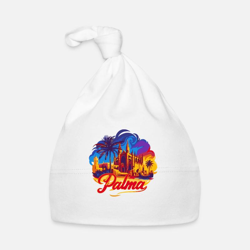 Palma Capital Mallorca Silhouette Cadeau Bonnet bio Bébé