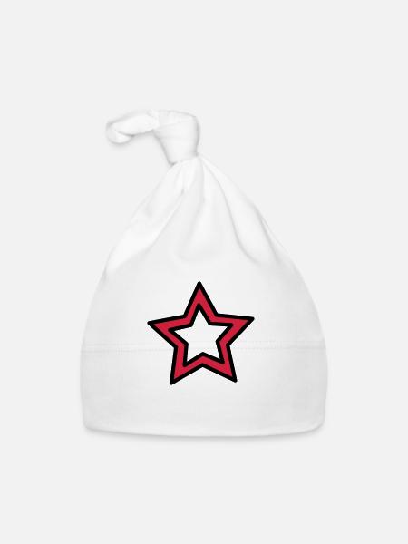 Kleiner Stern - Baby Bio-Mütze - Weiß - Vorne