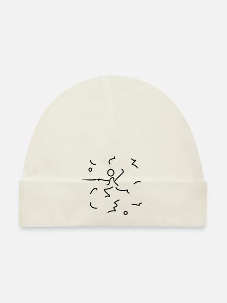 Zorro im Fechtkampf / Zorro fencing (1c) - Organic Baby Cap - white - Front