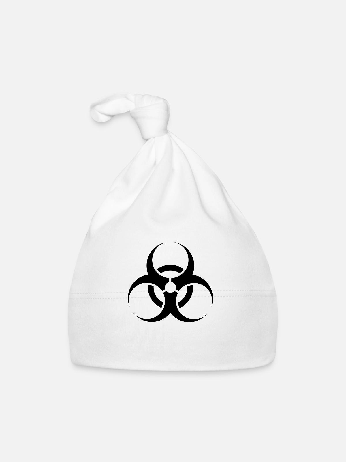 Biohazard - Bonnet bio Bébé - blanc - Devant